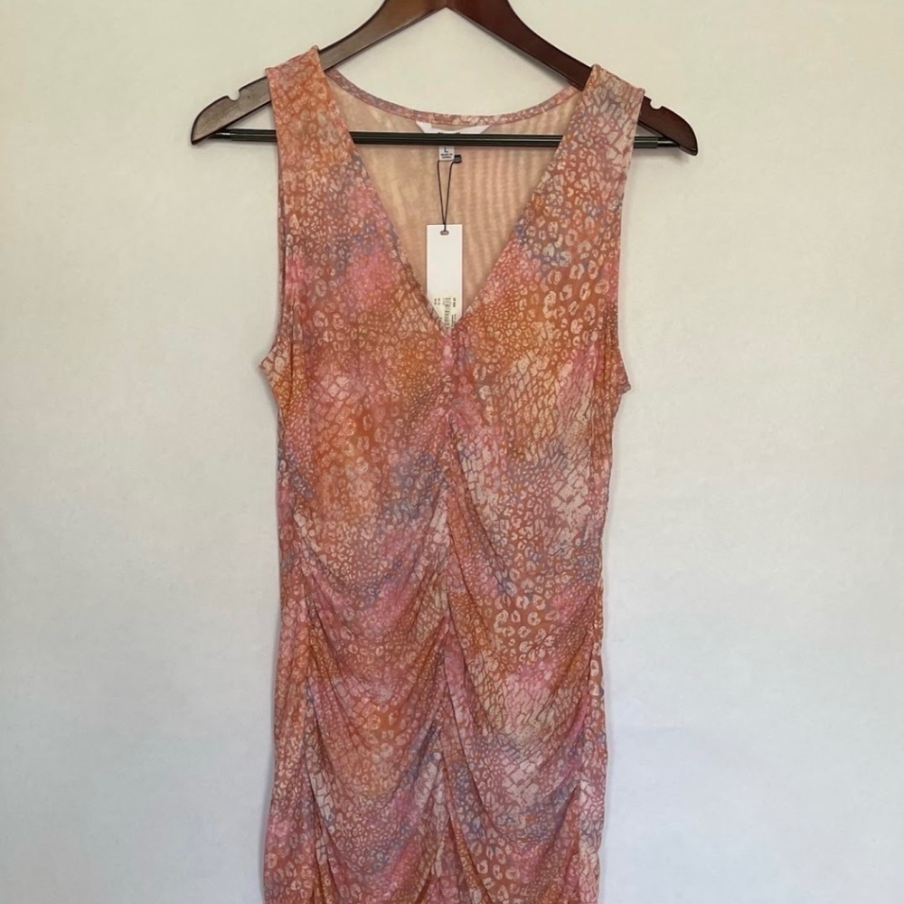 NWT BB Dakota Steve Madden Keep Me Wild Bodycon Sleeveless VNeck Dress Large NEW